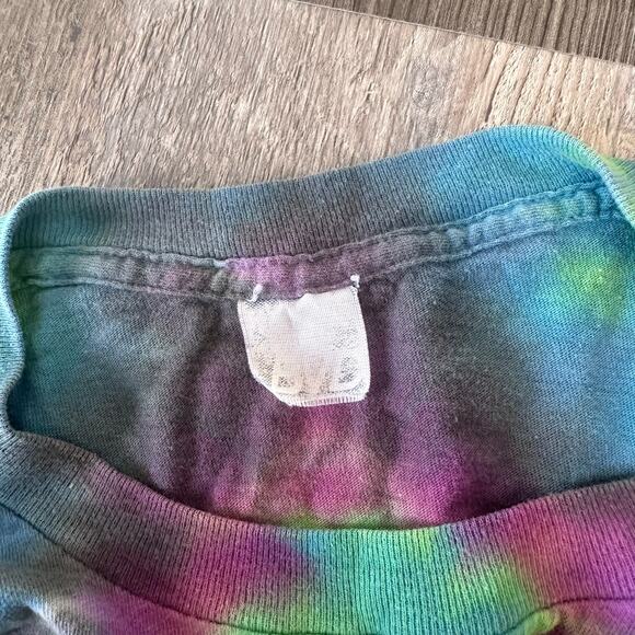 Vintage Tie Dye T-Shirt‎ Hyper V Purple Blue Green Mens Large Single Stitch BVD - Picture 2 of 6